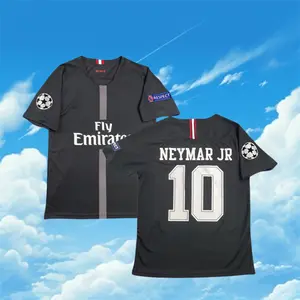18 19 Away Black Neymar 10 Short Sleeve Soccer Jersey