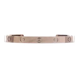 Pre-owned Cartier Love Cuff Bracelet 18K White Gold by Rebag