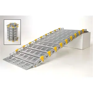 212 MAIN Roll-A-Ramp A12606A19 Wide Skateboarding Ramp - 7 Ft Long x 26 In Wide, Lightweight, Safe, Entry-Friendly, Cambered Design, Bolted Sections, Integrated Rails
