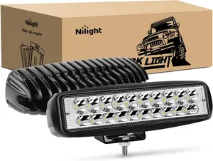 Nilight 2PCS Led Pods 6 Inch 60W Spot Light Bar 3000LM Driving Fog Off Road Lights 12V/24V for Trucks Jeep UTV ATV
