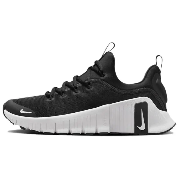 NIKE Women's Free Metcon 6 Lightweight Training Shoes - Black White, Rubber, Mesh, Breathable, Responsive Cushion, Secure Lockdown Feel, Casual, US W 5-12 Athletic Footwear
