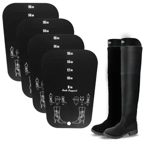 Boot Shaper Shape Inserts Tall Boot Support ，Cuttable Boot Shaping Tool,Reusable Boots Tall Support Boot Shapers Form Inserts for Preventing Bending and Creasing，for Women and Men（black）