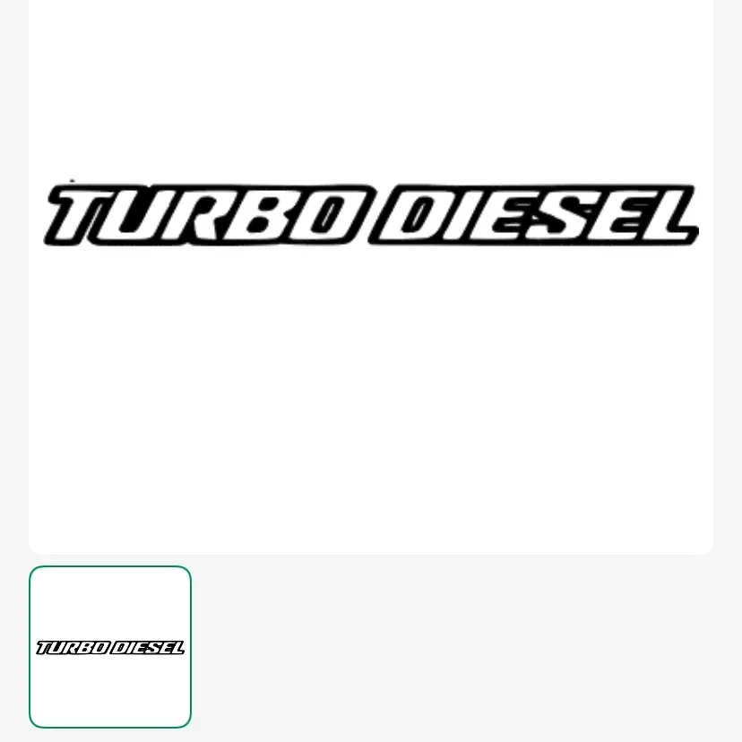 Turbo diesel car decal
