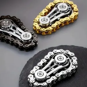 Fashionable Stress Relief Finger Chain Gear Fidget Spinner, Mechanical Metal Toy for Anxiety Relief, Durable Design, Perfect Gift