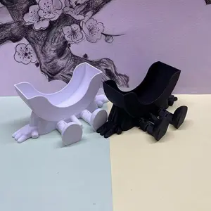 Cute Fun Drainage Smiley Sponge Holder with Drain Holes Legs, 2026 New Creative 3D Printed Dish Sponge Storage Rack