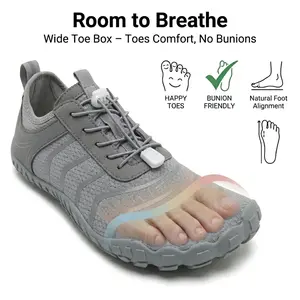 Reazuoy 2026 New Barefoot Walking Shoes Women Wide Feet Shoes Zero Drop Flexible Sole Non-Slip Outsole Breathable Lightweight Footwear Comfortable for gym Training