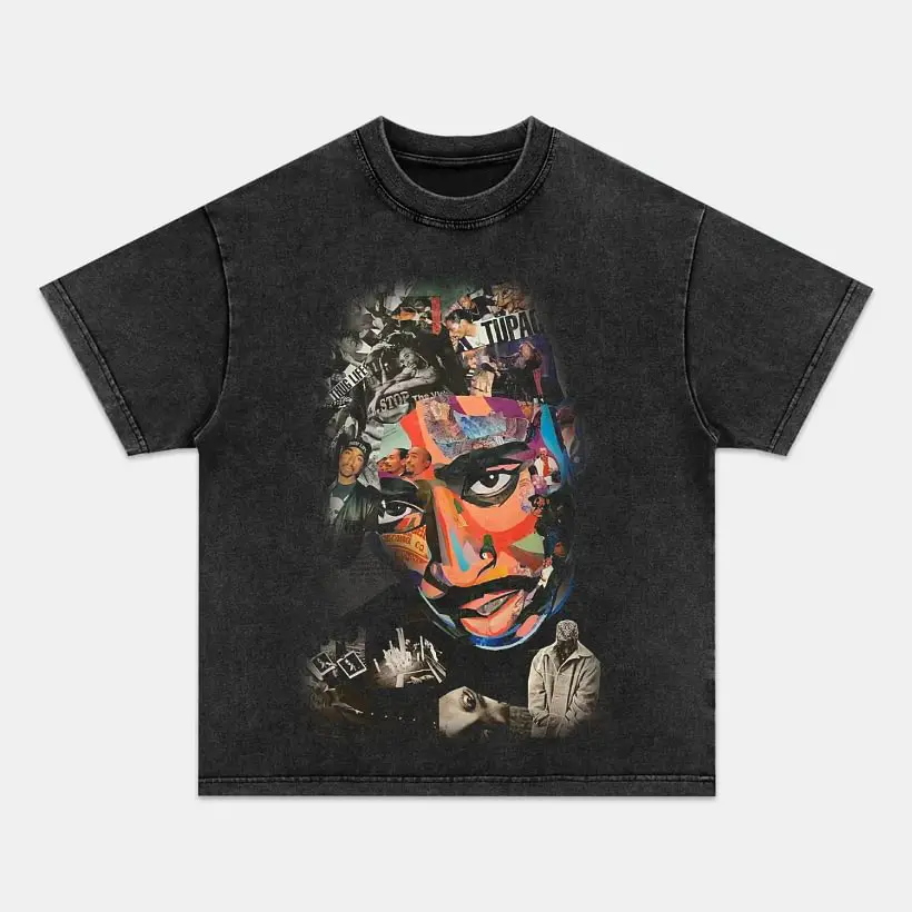 Legendary TUPAC Graphic Print Cotton Casual T-Shirt, Cool Fashion T-Shir,StreetWear Lover Shirts,Y2k Shirt,Oversize Shirt, Gift For Men Women, Apparel for Women Novelty Tees for Guys Black Menswear