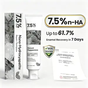 【Mother’s Day Gift】7.5% nHAP Nano Hydroxyapatite Toothpaste, Fluoride Free Enamel Repair Natural Whitening Sensitive Teeth Gum Health Fresh Breath Peppermint 4.23 oz