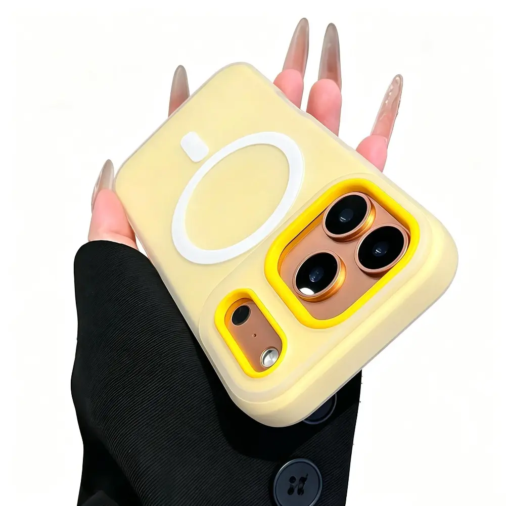 Phone Case - Luxury Candy-Colored 2-In-1 Magnetic Phone Case Compatible Protective Cover, Frosted Soft Shell with Magnetic Wireless Charging with iphone 13 phone case Air cases iphone 17 pro max 16 15, 14, 13, 12 Pro Max Plus drop-proof protection