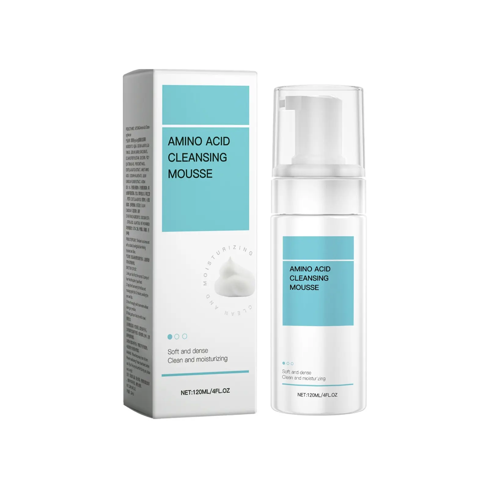 JYSUI Amino Acid Foaming Face Wash for Gentle Daily Cleansing, Hydrating Cleansing Mousse for Moisturizing & Skin Repair Care