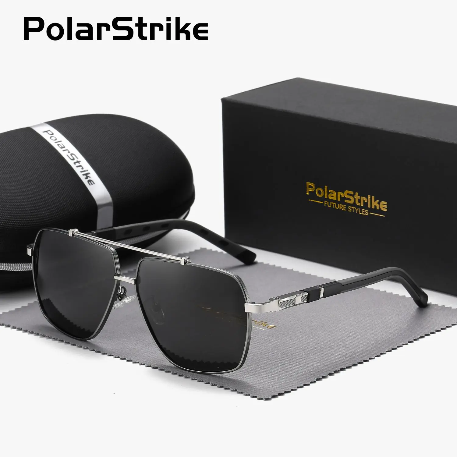 PolarStrike unisex stylish full-frame polarized square sunglasses for outdoor fun, UV400