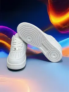 Unisex Wheat Star Shoes, AF1 Low-Top Platform, Air Force 1 Couple White Casual Sneakers