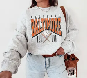 [SALE UP TO 50%] Vintage Baltimore Baseball Crewneck Sweatshirt � Retro Baltimore Baseball Shirt Gear, The O�s Fan Merch T-Shirt for Men & Women