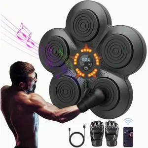 Upgrade Intelligent Music Boxing Machine for Adults, Boxing Machine with Boxing Gloves, Wall Mounted Boxing Trainer, Electronic Boxing Target Fitness Striking Equipment for Home, Indoor And Gym Use