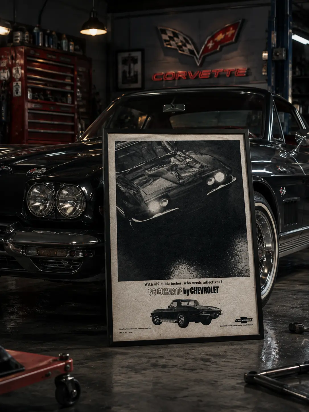 Vintage 1966 Corvette Poster