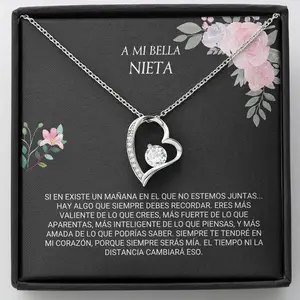 A Mi Bella Nieta, Mejor Collar Para Nieta, Gift For Granddaughter, Meaningful Gifts For Child from Grandparent, Unique Granddaughter Gift on Birthday Wedding Christmas