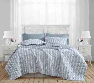 The Farmhouse by Rachel Ashwell Ticking StripeKing Quilt Set