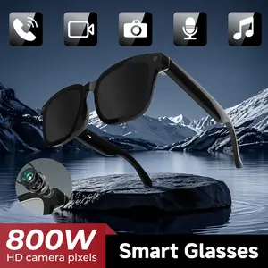 800W Pixel Anti Shake Ultra HD Smart Glasses With Camera Function For Taking Photos, Recording (Emitting Light During Filming), Voice Assistant For Intelligent Q&A Translation, Noise Cancelling For Calls, Wireless Smart Glasses