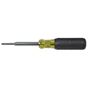 Klein Tools 32559 6-in-1 Multi-Bit Screwdriver, Extended Reach