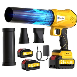 XYSD 21V Super Power Handheld Cordless Blower Kit - Turbo Jet Design, 2x 4.5Ah Rechargeable Lithium Batteries, Charger, 3 Accessories for Home DIY, Car Dust Removal (Ideal Christmas Gift), Super Power Blower