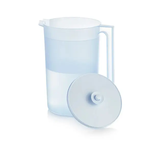 Tupperware Classic Gallon Pitcher with Secure Push Button Lid Extra Large 3.7 L Capacity Comfortable Handle Sheer Material for Easy Storage and Versatile Use; Optional Set includes 16 oz Tumblers & seals