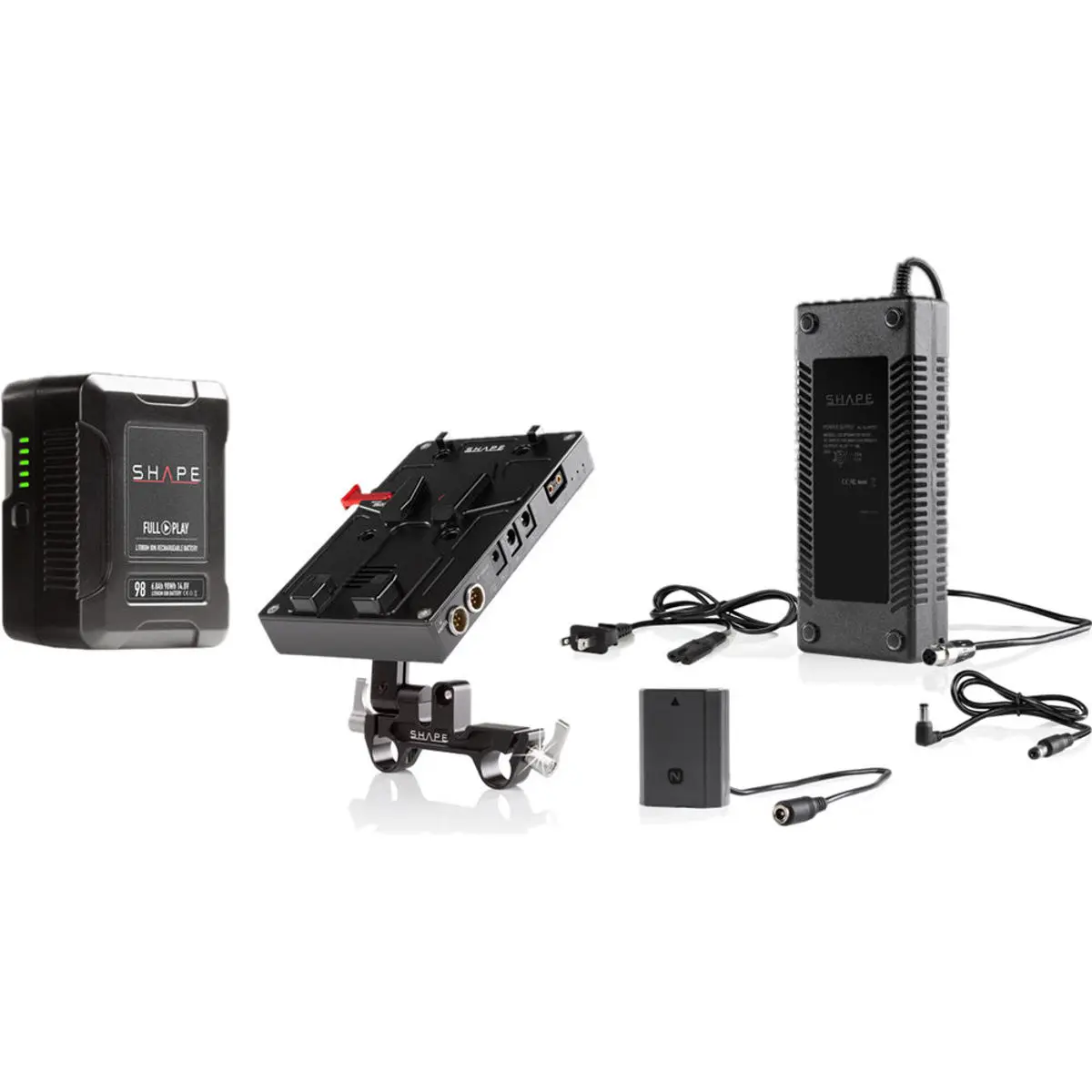 Shape 98WH V-Mount Rechargeable Battery Kit with D-Box Camera Power Charger, Accessories, Connector & Cable for Sony A7R III, A7 III Series, Electronic, Protection