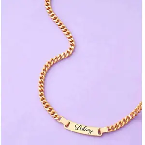 Stainless Steel Necklace Engraving available