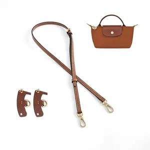 Jiesinlov Leather Bag Shoulder Strap Replacement Conversion Kit Compatible with Longchamp le pliage mini bag Pouch