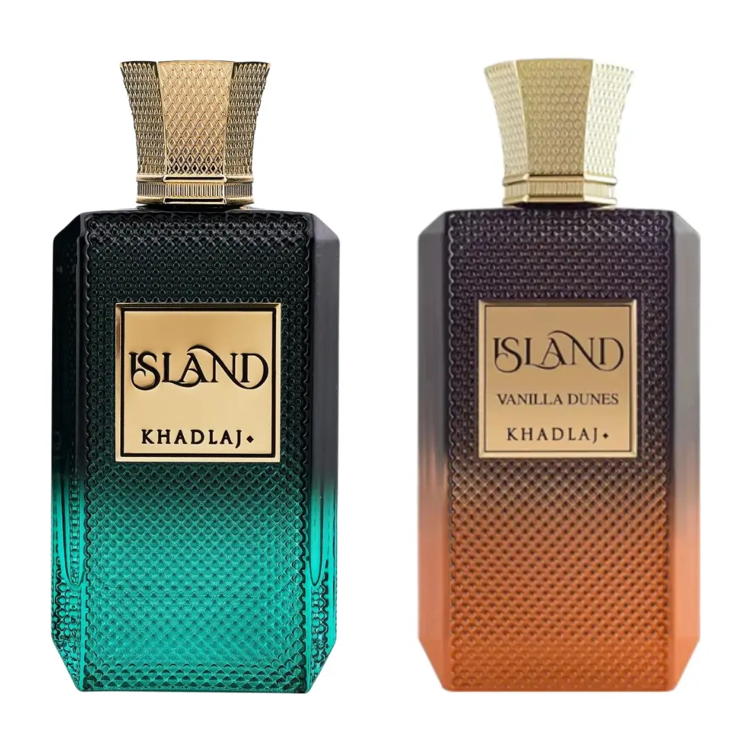 Unisex 2-Piece EDP Spray Fragrance Bundle - Island, Island Vanilla Dunes, Amber Vanilla Scent, Spicy Woody Notes, Warm Base, Sunset Vibe, 100ml, Aromatic Unisex Fragrance