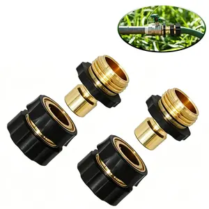 2pcs 3/4 Inch Garden Hose Quick Connector Fittings, Easy Connector Fitting Male and Female Set, Garden Hose Adapter, Durable and Reliable Design