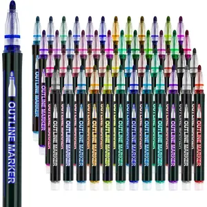 Christmas Stocking Stuffers for Teen Girls: 48 Glitter Markers Outline Glitter Pens Teen Girl Gifts Trendy Stuff 4-16 Year Old,Art Supplies  6-12,Arts Crafts  Ages 6-8 9-12 10-12