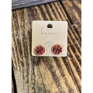 Druzy Basketball Earrings