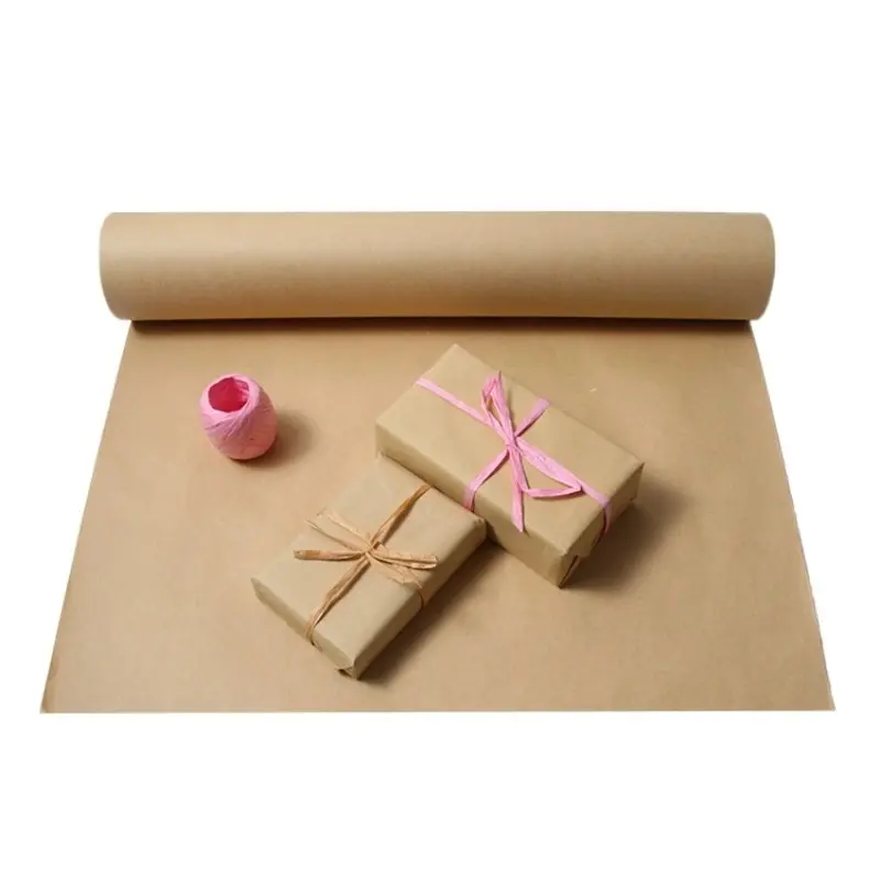 1 Roll Kraft Paper Roll, 15" x 16.4 ft (38cm x 500cm), No Cardboard Tube Core, Heavy-Duty Brown Wrapping Paper for DIY Crafts, Sketching, Gift Wrapping Supplies, Gift & Bouquet Packing, Gift Box Packaging, Shipping Protection