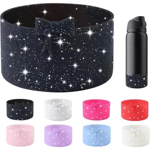 Bow  Boot for  32oz Water Bottle,Anti-Slip Protective Sleeve Bottom Bumper Protector for FreeSip, Twist, and Flip Stainless Steel Water Bottles Accessories