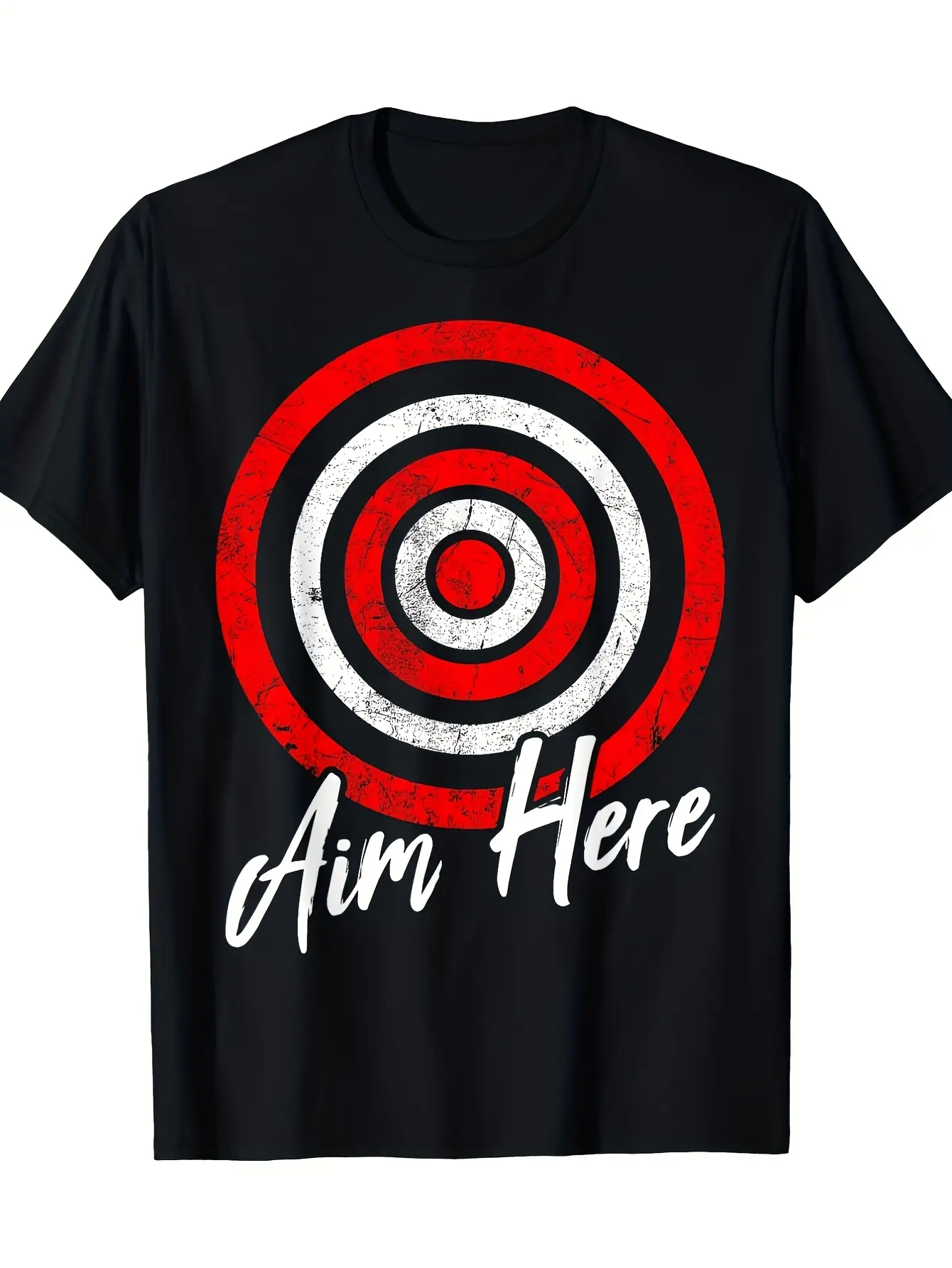 Men's  Women's Dartboard Bullseye Target T-Shirt - unisex soft cotton short sleeve t shirt, vintage graphic casual tee for men women teens, perfect birthday holiday gift for camping travel gym daily street  wear