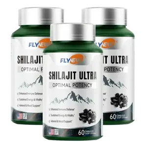 FLYNEW Shilajit Ultra Capsules - 60 Count, Made in USA, Optimal Potency, Adult Energy & Stamina Support, Immunity & Antioxidant Health Boost