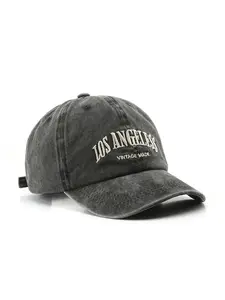 Vintage Washed Los Angeles Letter Embroidery Baseball Cap, Embroidered Cap, Cool Casual Adjustable Breathable Cotton Hat for Men & Women, Perfect for Hip Hop, Sports, Vintage Made