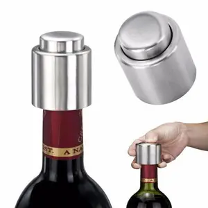 Wine Bottle Stopper Plug with Vacuum Seal–Preserve Freshness Airless Sealer