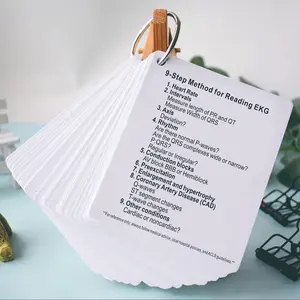 Heartbeat Rhythm & Arrhythmia Learning Guide Card, 1 Set Heartbeat Rhythm Learning Guide Card, Nursing Flashcards, Office Stationery & Supplies