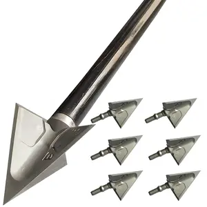 125 Grain Archery Broadheads - Threaded Tip Hunting Arrow Tips with Solid Ferrule, Impact-Ready Construction for Crossbow, Compound & Recurve Bow, Outdoor Precision, Hunt Deer Elk