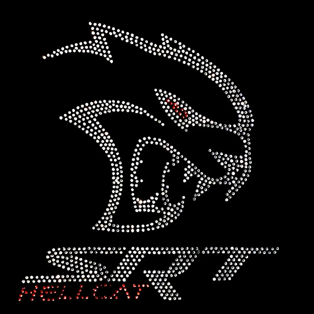 Rhinestone Hellcat SRT T-Shirt by Fat Cats Design