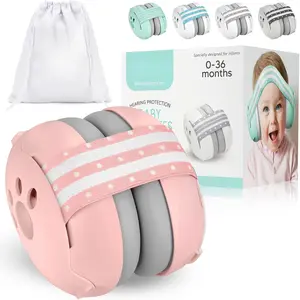 Baby Ear Muffs Noise Protection, 25dB Noise Cancelling Headphones for Infants Toddlers 0-36 Months Airplane Travel Essentials