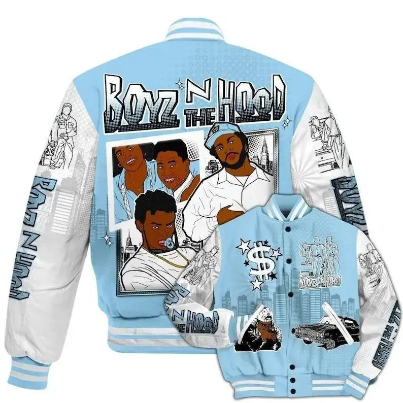 Varsity Jacket To Match Legend Blue 11s Movie BoyzZ, Unisex Varsity Baseball Jacket, Casual Sport Streetwear Coat