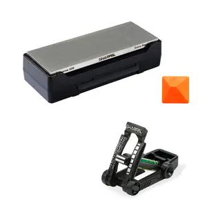Fathers Day Gift Sharpal 162N Dual-Grit Diamond Sharpening Stone with Storage Base Coarse / Extra Fine + FREE 194H HOLDBUBBLE Sharpening Angle Guide
