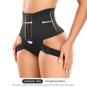 Plus Size Tummy Control Waist Trainer & Butt Lifter Panties Set, Firm Compression, Up to 6XL