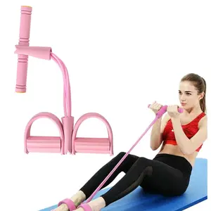 Upgraded Multifunction Tension Rope Pedal Ankle Puller 6-Tube Elastic Yoga Pedal Puller Resistance Band  Workout Stuff Sit Up Exercise Equipment Fitness Equipment for Yoga Stretching Training
