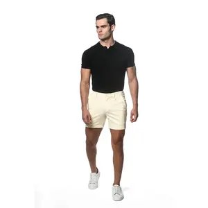 IVORY 6" INSEAM TEXTURED STRETCH KNIT CHINO SHORT PM-2530