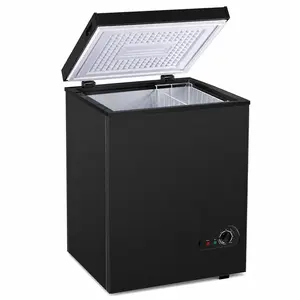 Summervibes Deep Freezer 3.5 /5.0 Cu.Ft, Chest Freezer with Removable Basket, Small Freezer with 6 Levels Adjustable Temperature, Quiet Mini Freezer for Home/Kitchen/Office/Garage/Bar (Black) Durable