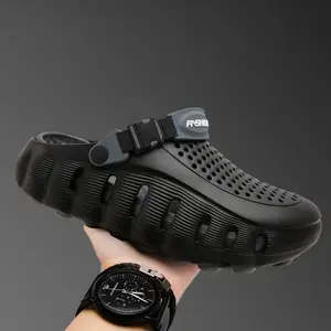 Summer Men's Clogs Outdoor Thick Sole Non-Slip Odor Resistant Durable Quick Drying Soft Beach Sandals