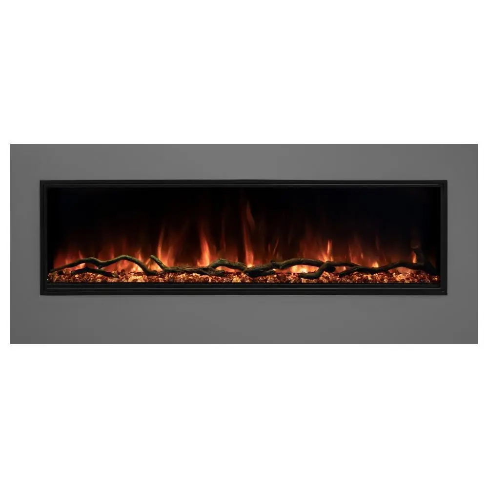 Modern Flames Landscape Pro Slim 68 Inch Built-In Electric Fireplace Recessed Linear Firebox